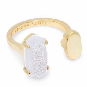 Kendra Scott Pryde Gold Open Ring with Iridescent Drusy